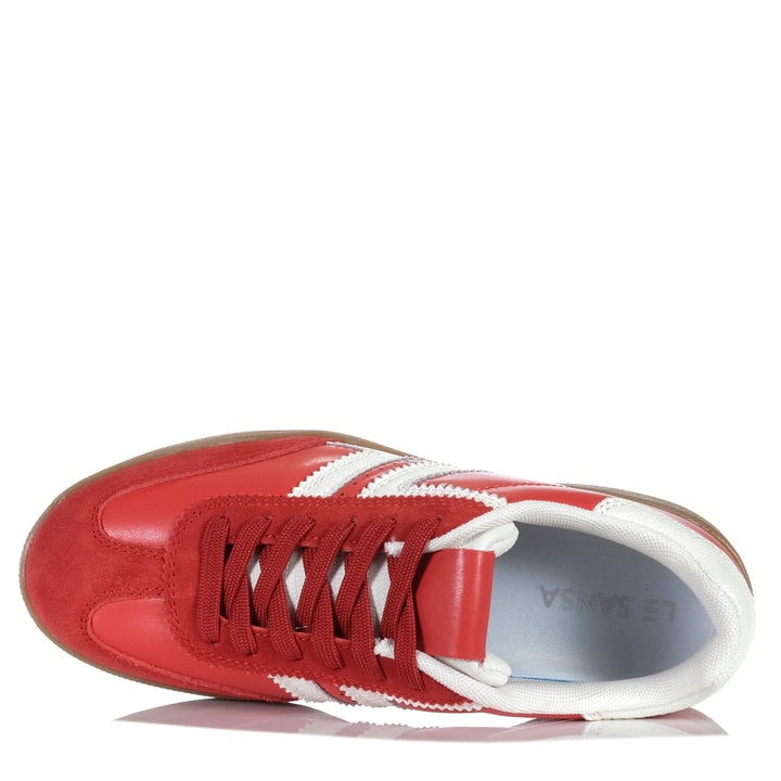 Le Sansa Jasper Red/White Womens Sneakers