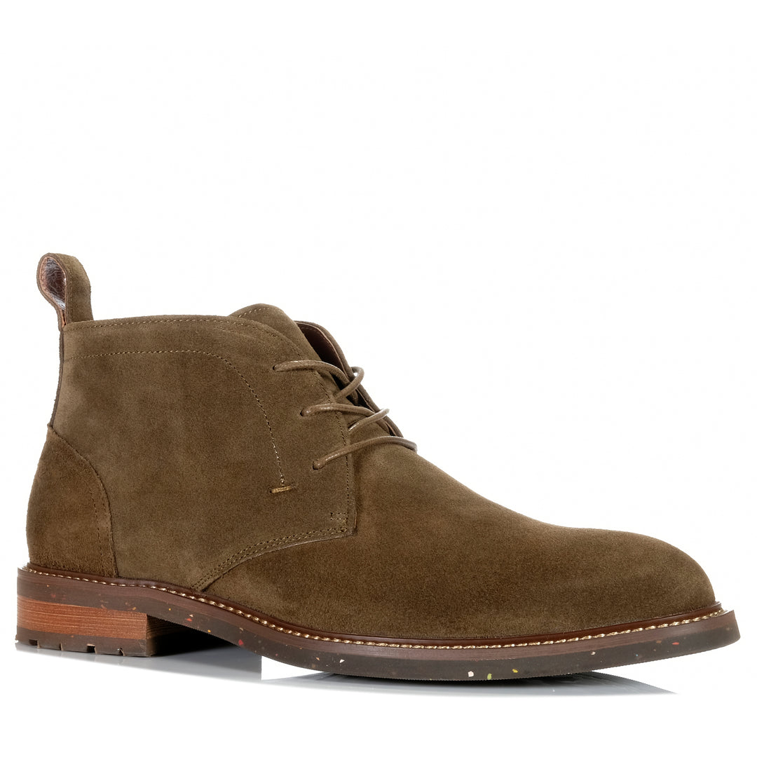 Lorenzo Fratelli Louis Olive Suede Mens Boots