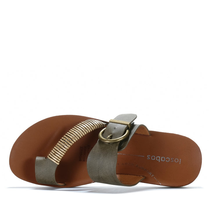 Los Cabos Bria Khaki Womens Sandals