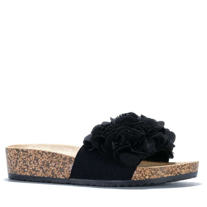 Los Cabos Corsage Black Womens Sandals