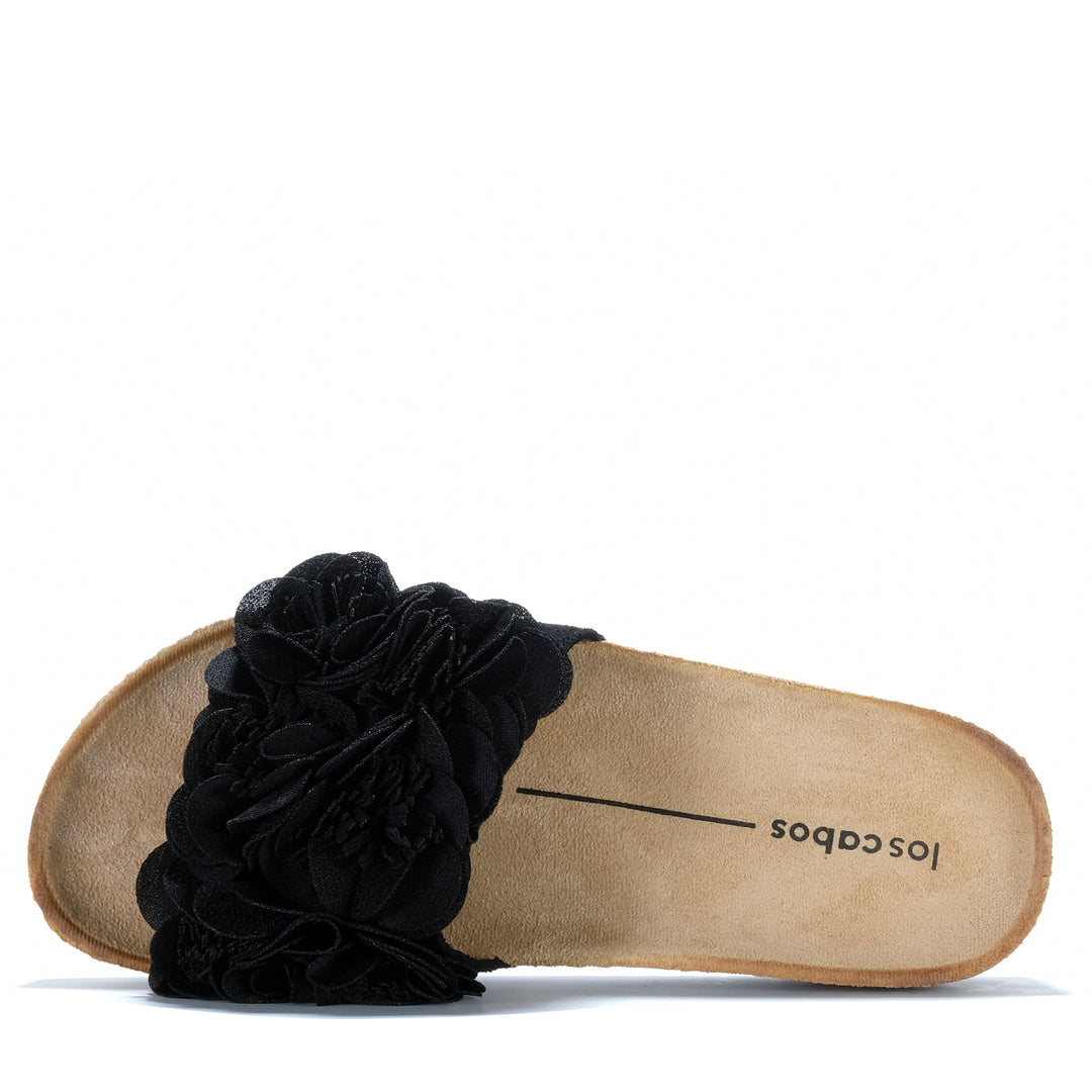 Los Cabos Corsage Black Womens Sandals