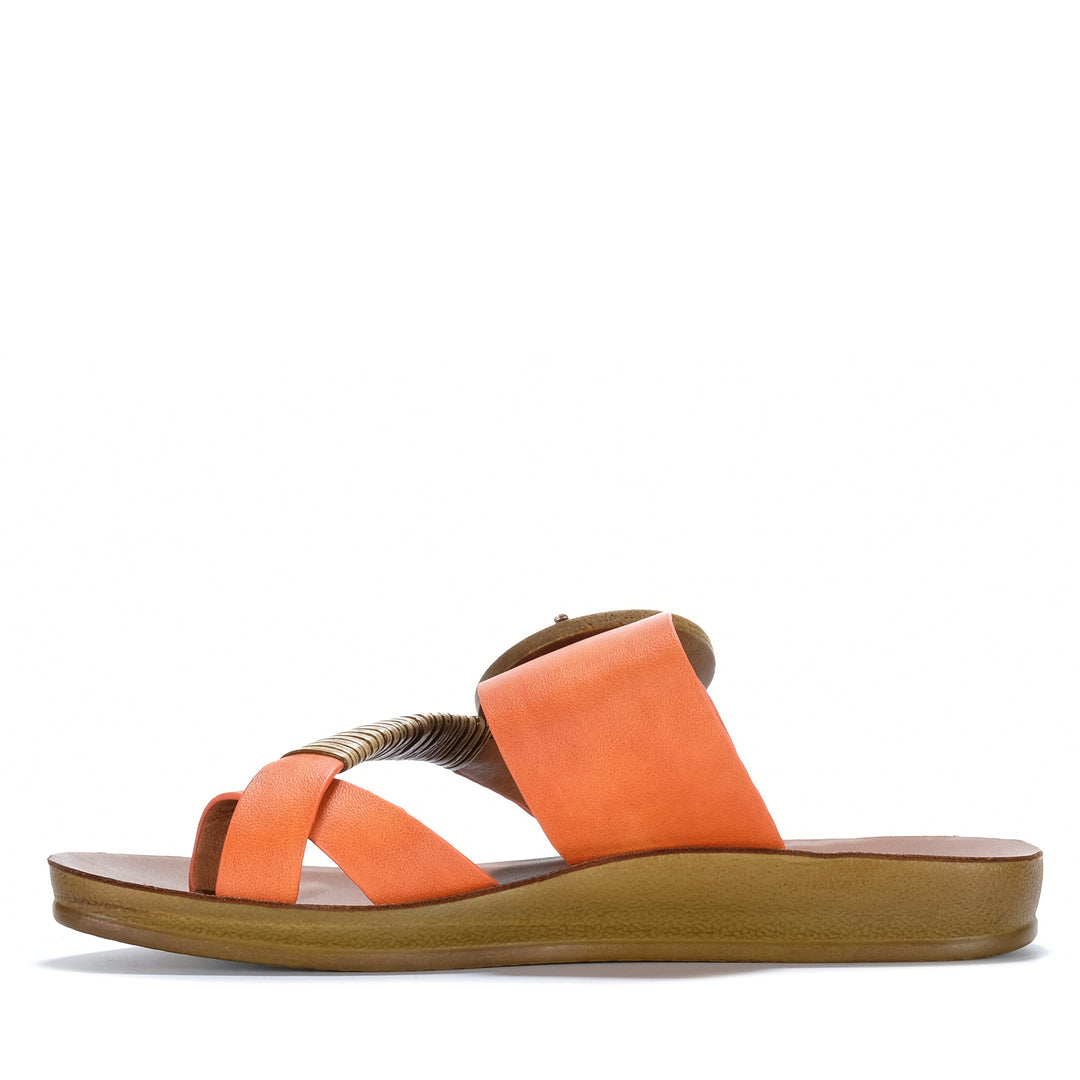 Los Cabos Dama Tangerine Womens Sandals
