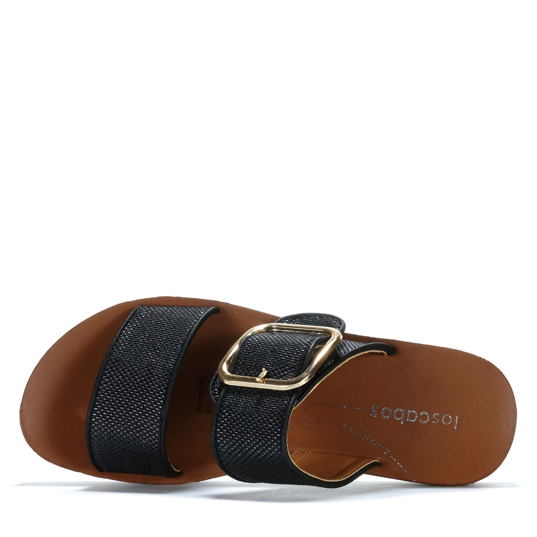 Los Cabos Doti Black Raffia Womens Sandals