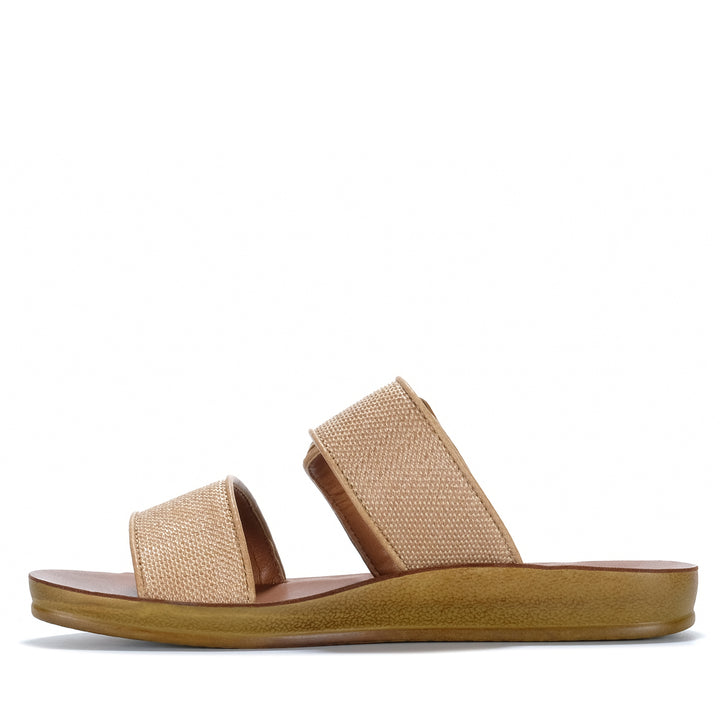Los Cabos Doti Caramel Raffia Womens Sandals