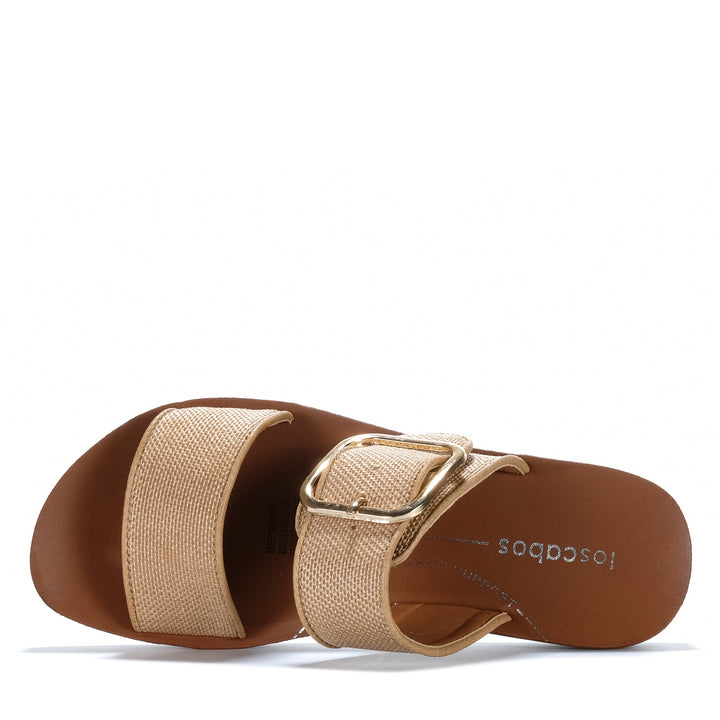Los Cabos Doti Caramel Raffia Womens Sandals