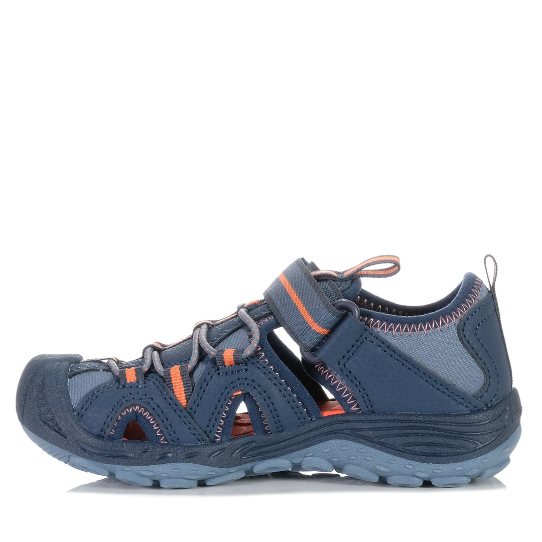 Merrell Hydro H2 Voyager Navy/Orange, 1 US, 11 US, 12 US, 13 US, 2 US, 3 US, 4 US, 5 US, 6 US, blue, kids, Merrell, sandals, youth