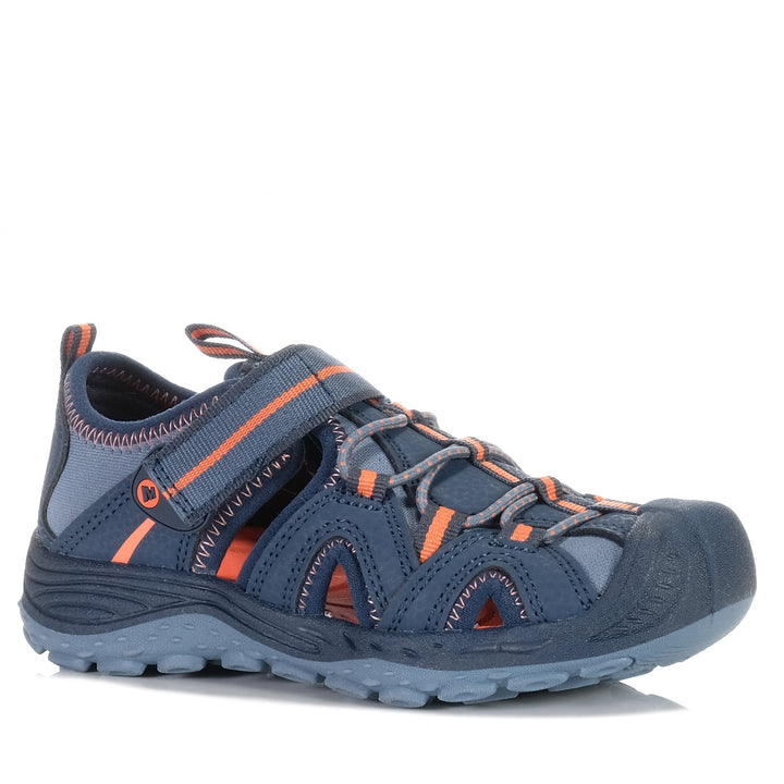 Merrell Hydro H2 Voyager Navy/Orange, 1 US, 11 US, 12 US, 13 US, 2 US, 3 US, 4 US, 5 US, 6 US, blue, kids, Merrell, sandals, youth