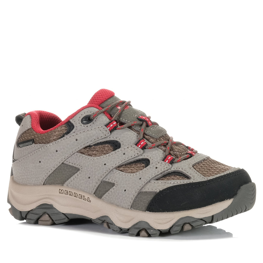 Merrell Moab 3 Low Waterproof Kids Boulder/Red Youth Sports