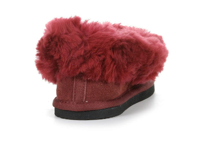 Mi Woollies Classic Burgundy Womens Slippers