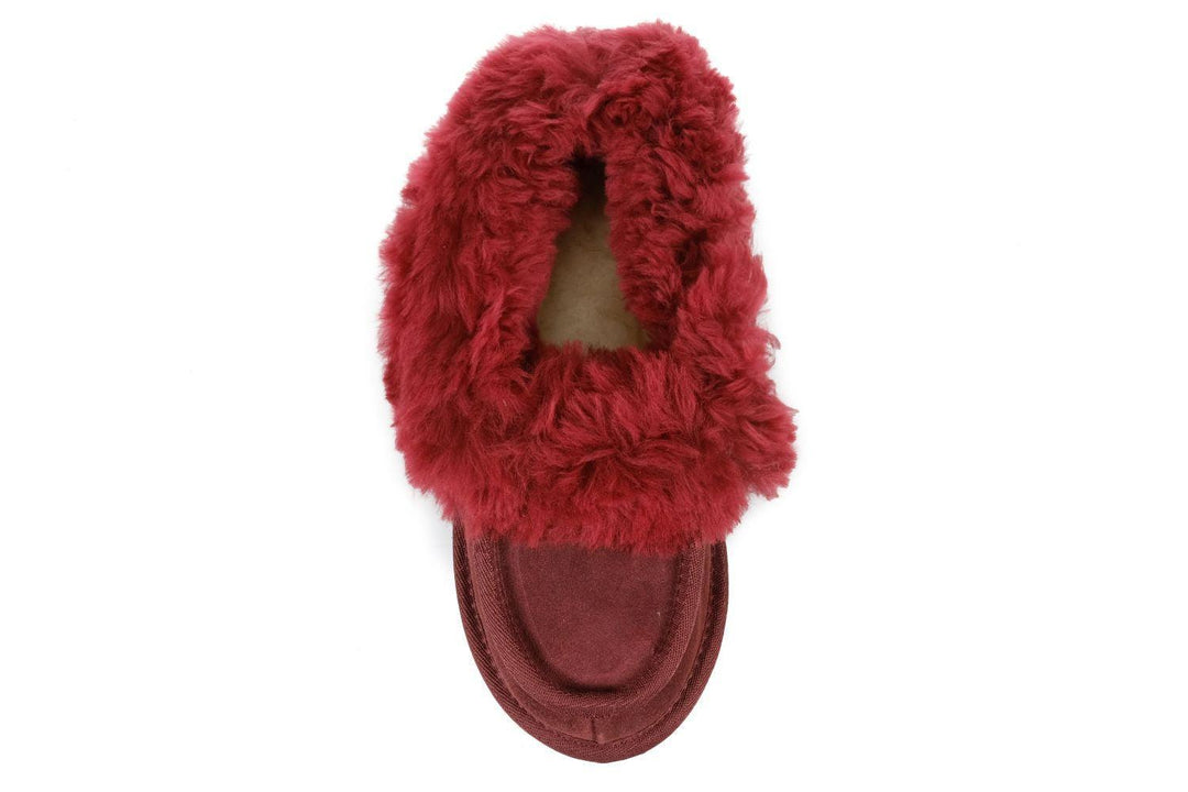 Mi Woollies Classic Burgundy Womens Slippers