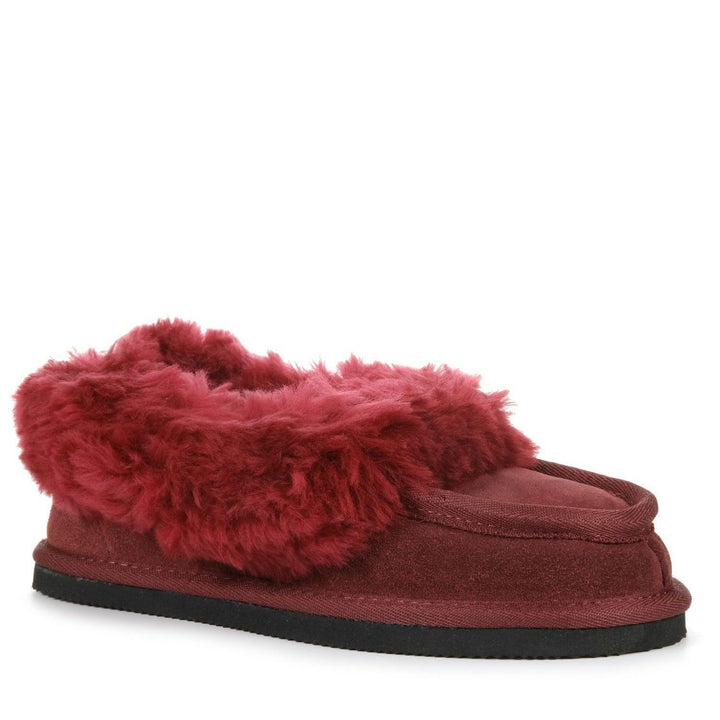 Mi Woollies Classic Burgundy Womens Slippers