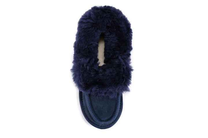Mi Woollies Classic Navy Womens Slippers