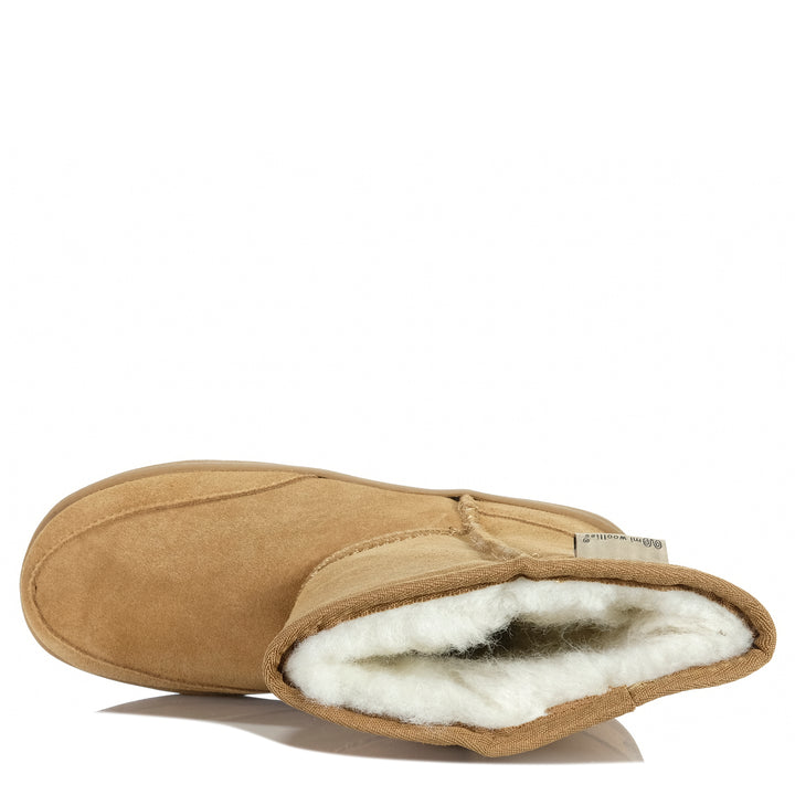 Mi Woollies Piha Short Walnut Unisex Slippers