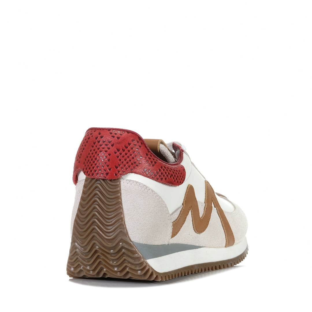 Minx Marvel Ivory Tan Red Womens Sneakers