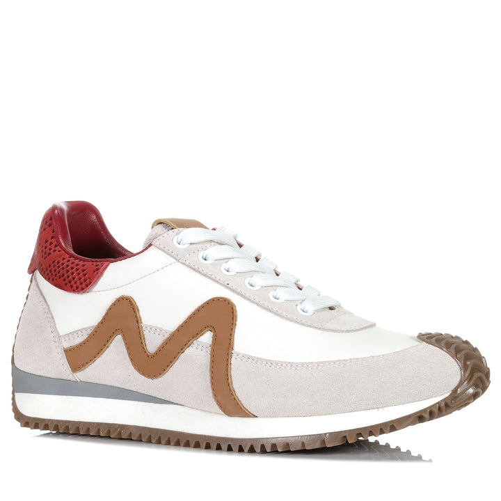 Minx Marvel Ivory Tan Red Womens Sneakers