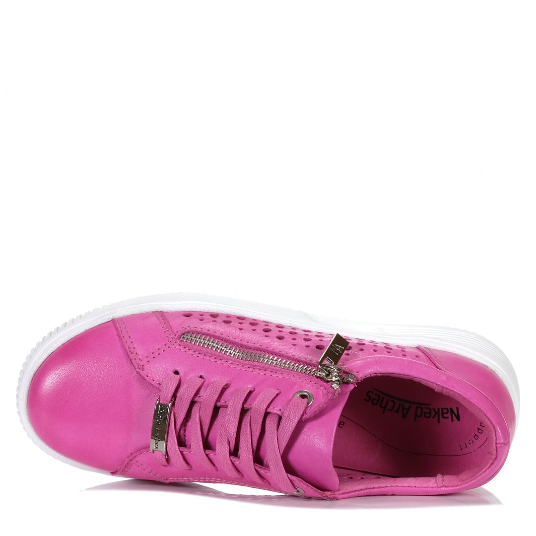 Naked Arches By Le Sansa Noble Hot Pink Womens Sneakers