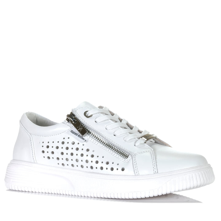Naked Arches By Le Sansa Noble White Womens Sneakers