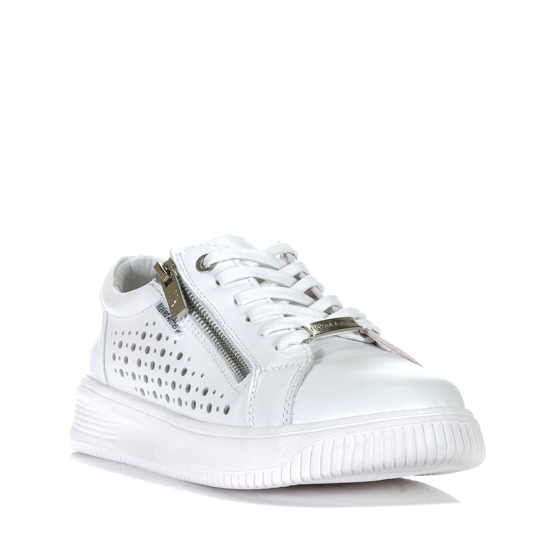 Naked Arches By Le Sansa Noble White Womens Sneakers