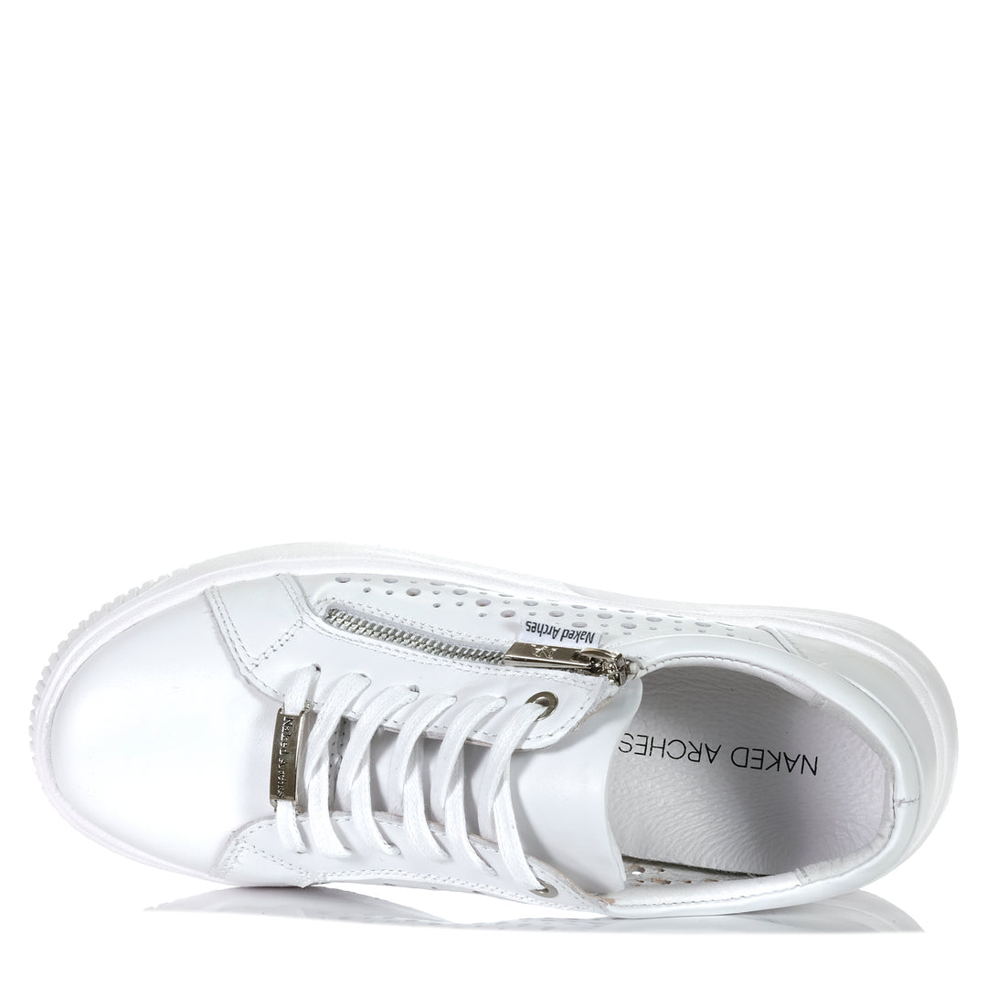 Naked Arches By Le Sansa Noble White Womens Sneakers
