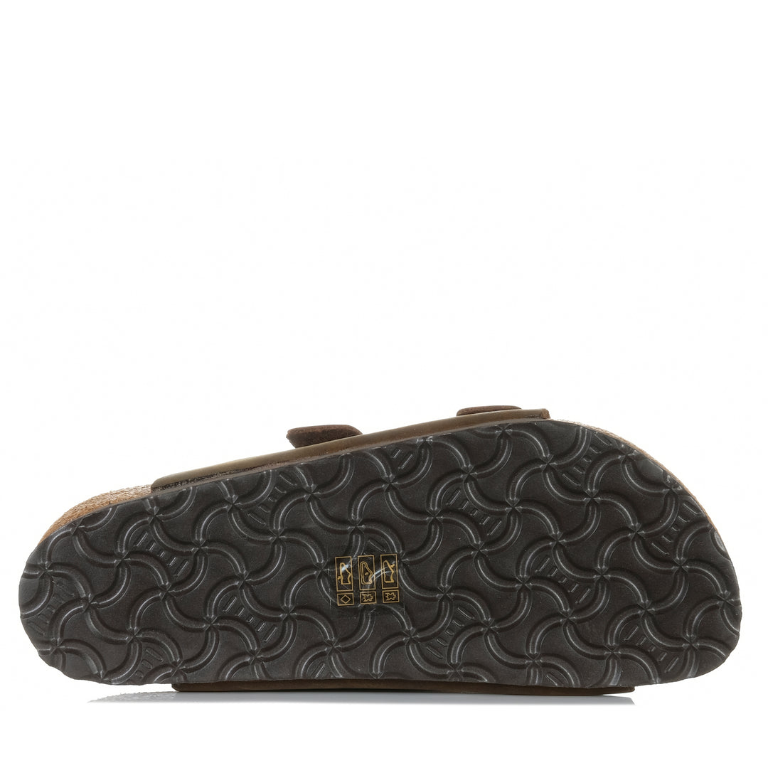 Neckermann N2718 Cafe Leather Unisex Sandals