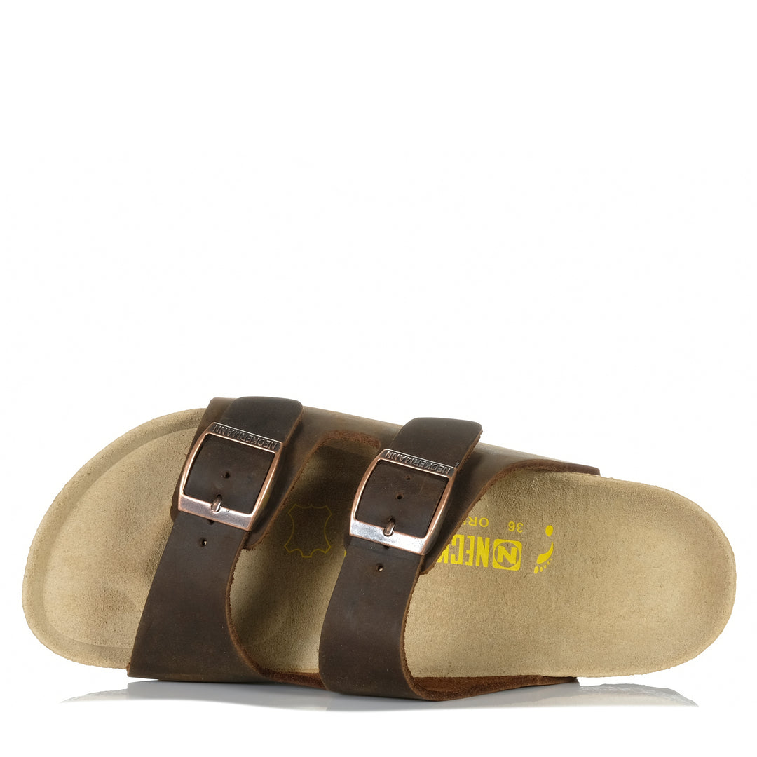 Neckermann N2718 Cafe Leather Unisex Sandals