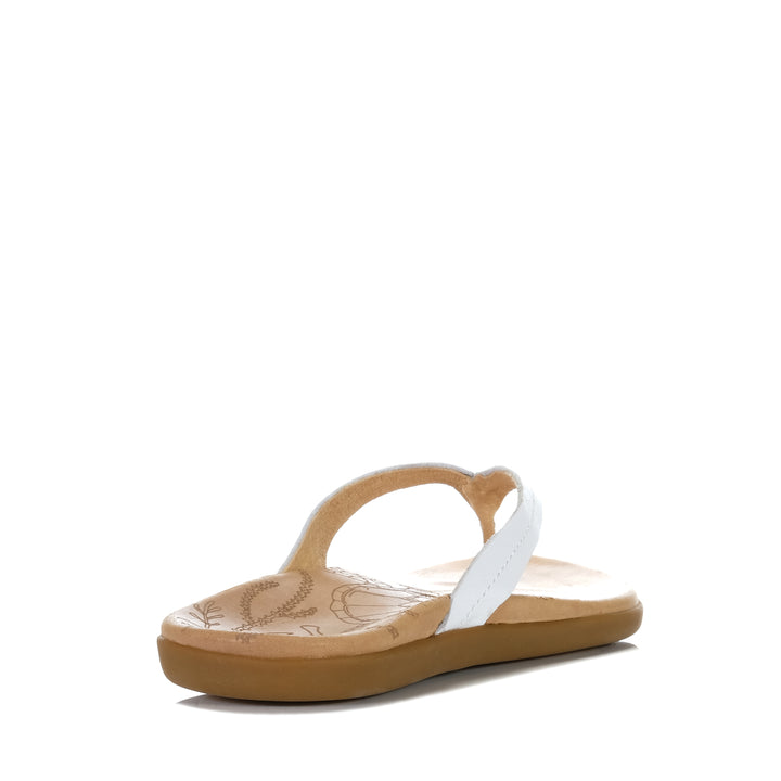 OluKai Honu Bright White/Golden Sand Womens Sandals