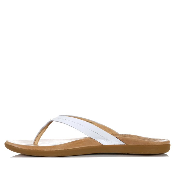 OluKai Honu Bright White/Golden Sand Womens Sandals