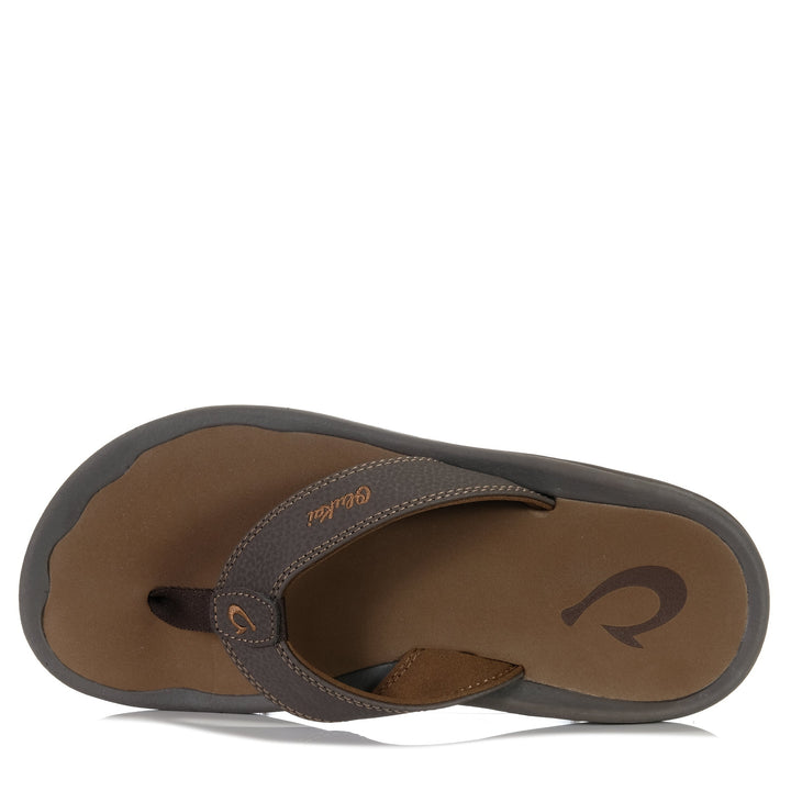 Olukai Ohana Mens Dark Java/Ray, 10 US, 11 US, 12 US, 13 US, 14 US, 8 US, 9 US, brown, jandals, mens, Olukai, sandals