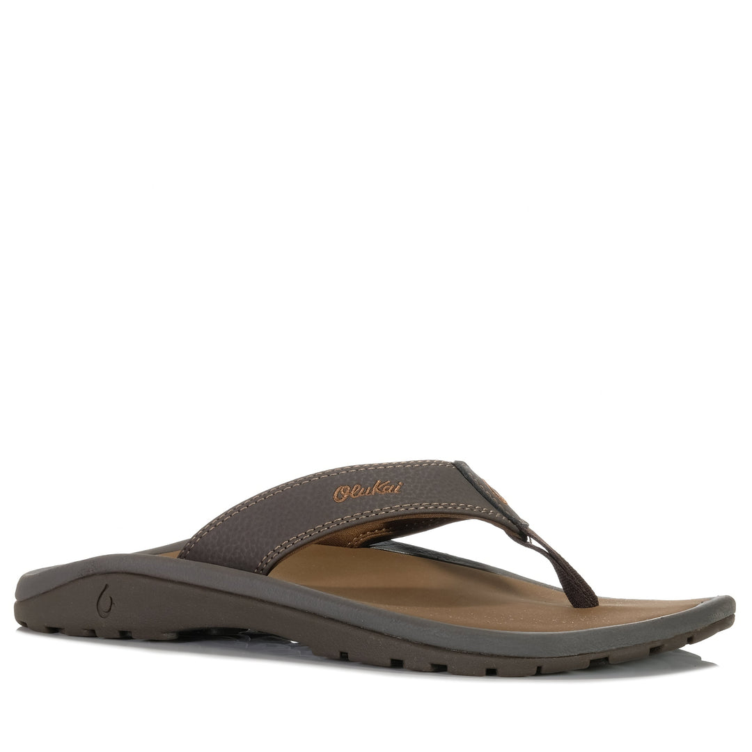 Olukai Ohana Mens Dark Java/Ray, 10 US, 11 US, 12 US, 13 US, 14 US, 8 US, 9 US, brown, jandals, mens, Olukai, sandals