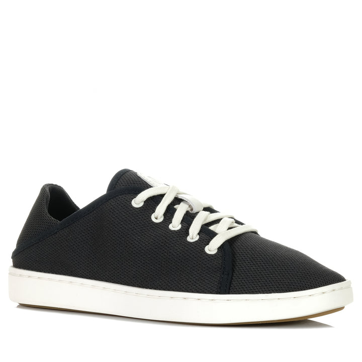 OluKai Pehuea Li Black/White Sand Womens Sneakers