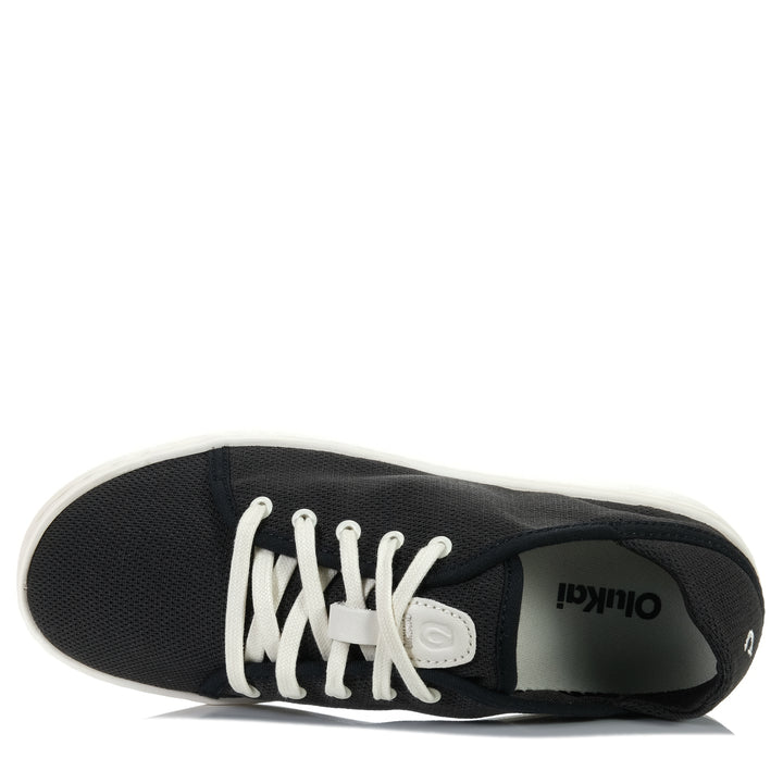 OluKai Pehuea Li Black/White Sand Womens Sneakers