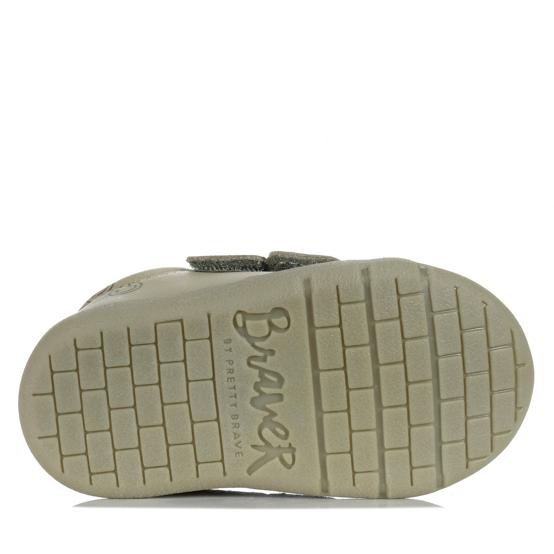 Pretty Brave Brooklyn Sage Smiley Toddler Shoes
