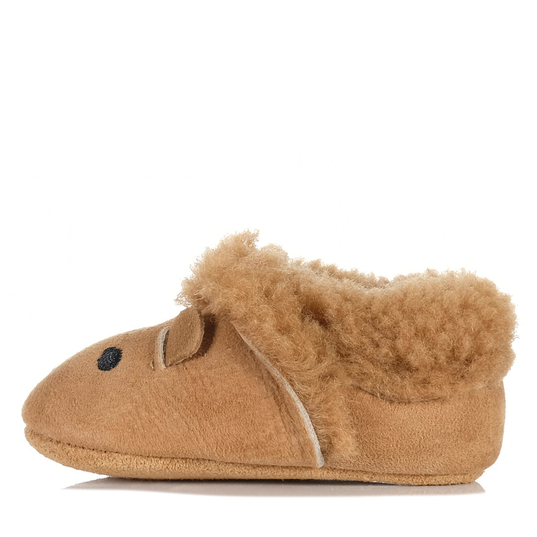 Pretty Brave Cosy Moc Tan Toddler Shoes