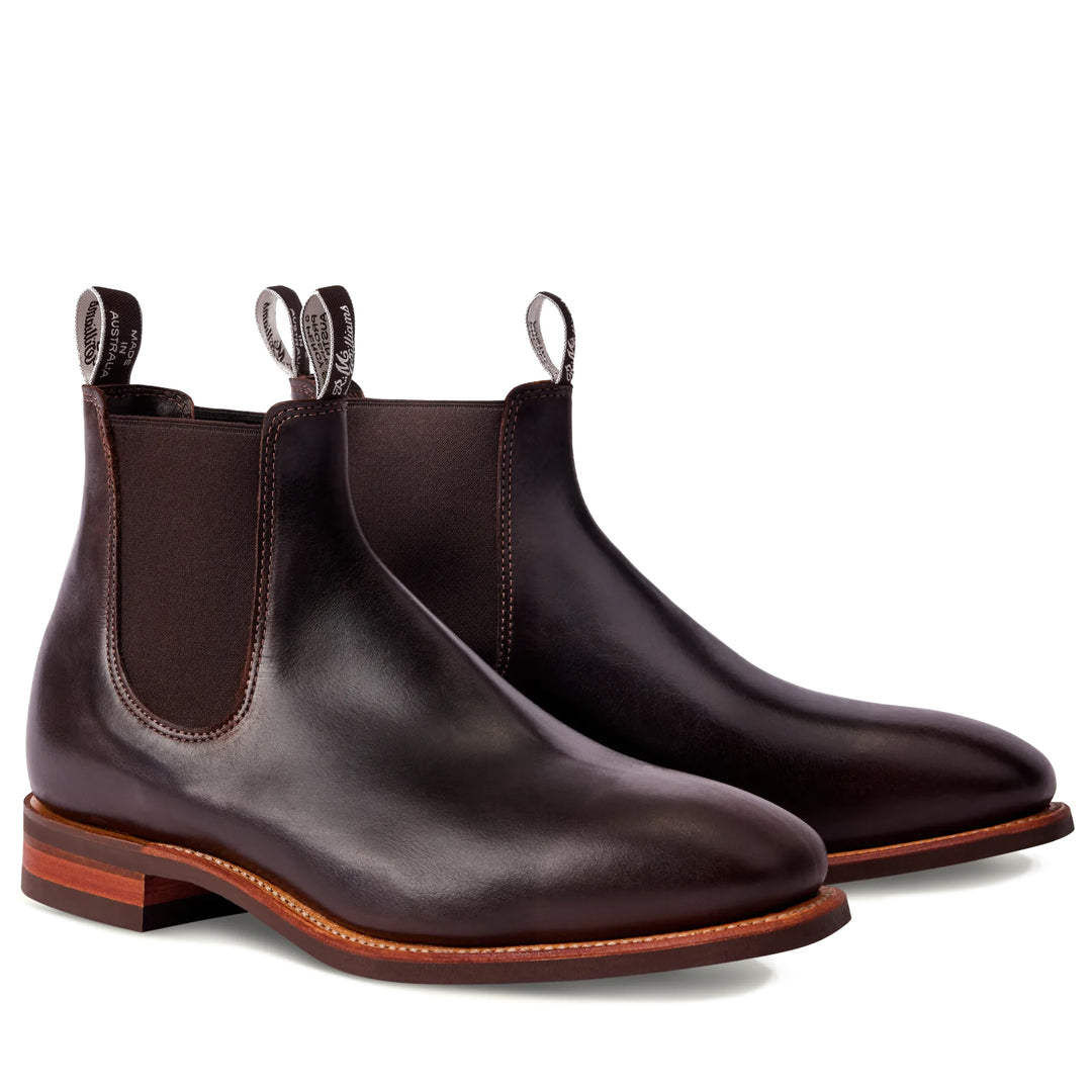 R.M. Williams Comfort Craftsman H Width Chocolate Mens Boots