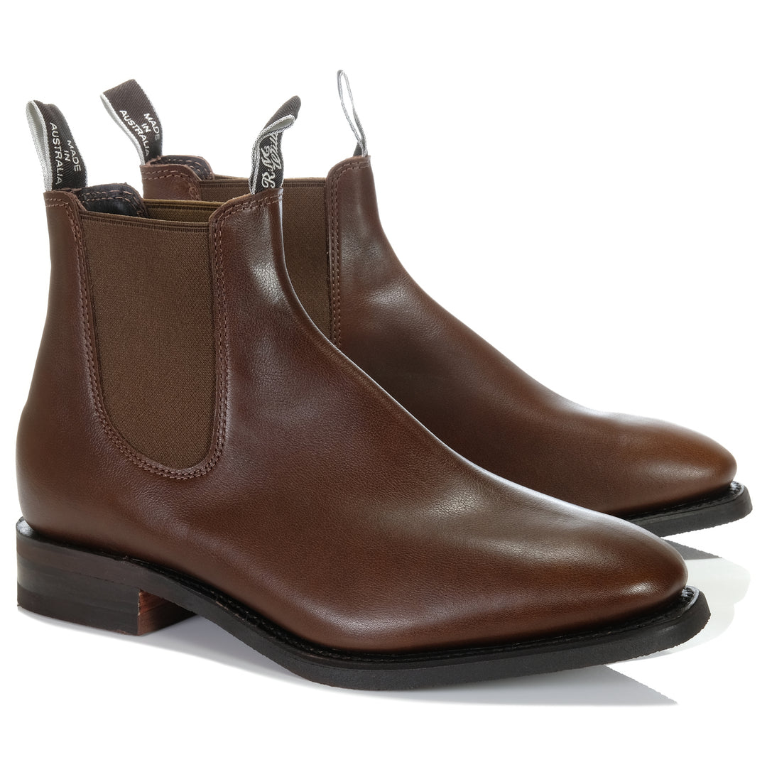R.M. Williams Comfort Craftsman H Width Walnut Mens Boots