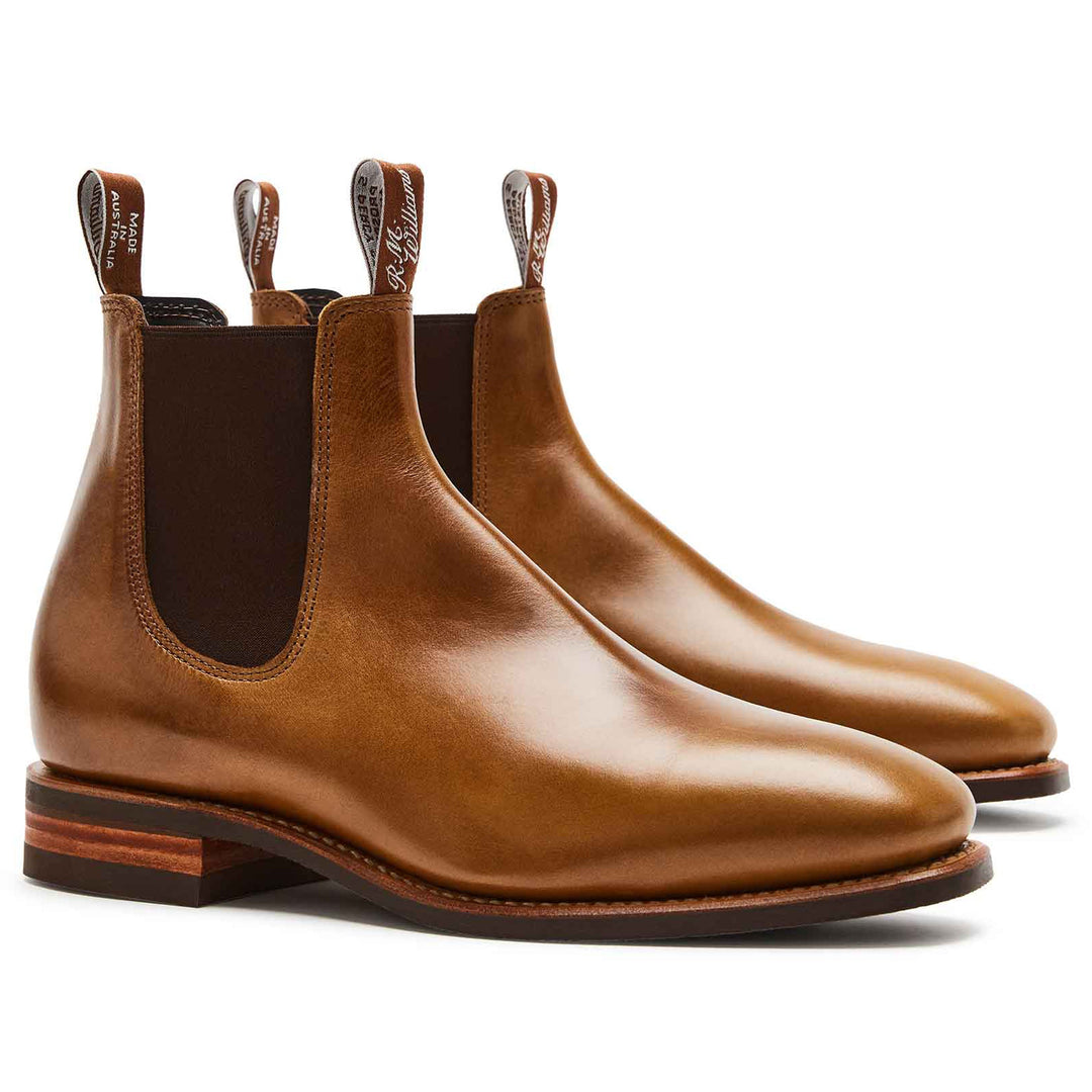 R.M. Williams Comfort Craftsman H Width Caramel Mens Boots