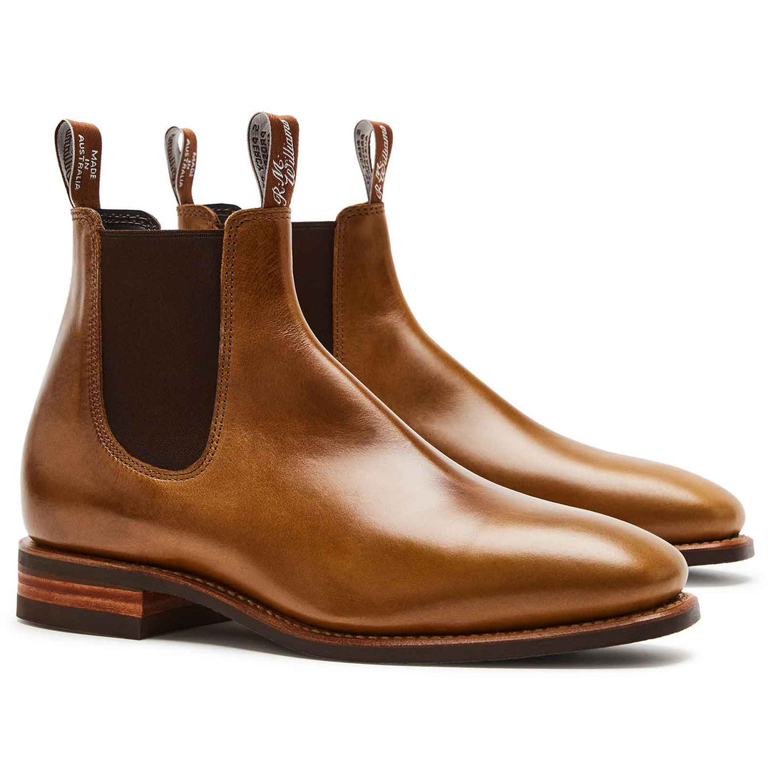 R.M. Williams Comfort Craftsman H Width Caramel, 10 UK, 10.5 UK, 8 UK, 8.5 UK, 9 UK, 9.5 UK, Boots, Brown, Casual, Dress, Mens, R.M. Williams, Slip On