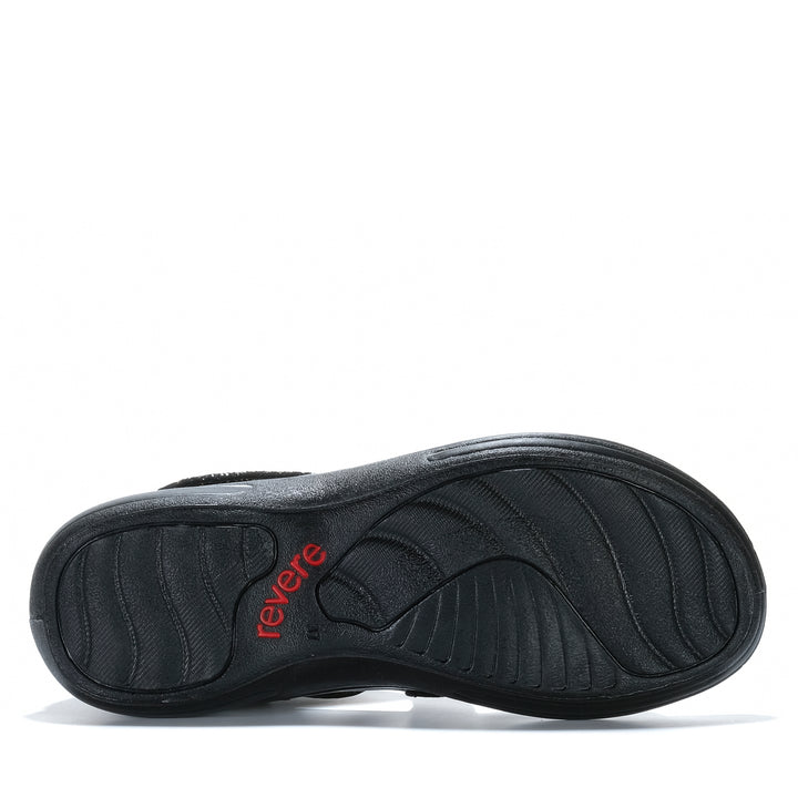 Revere Mauritius Black French/Lizard Womens Sandals