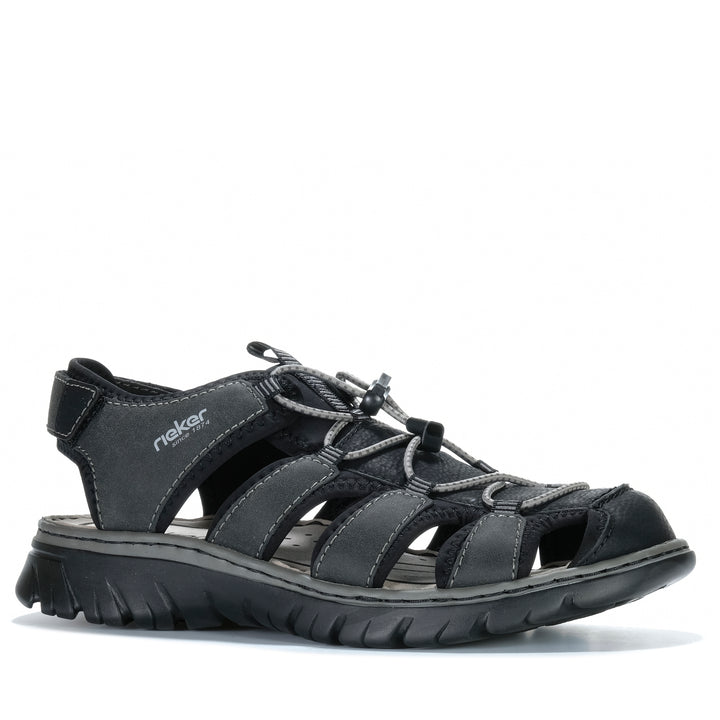 Rieker Nettle 26770/00 Black Mens Sandals