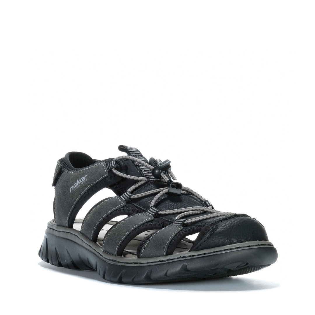 Rieker Nettle 26770/00 Black Mens Sandals