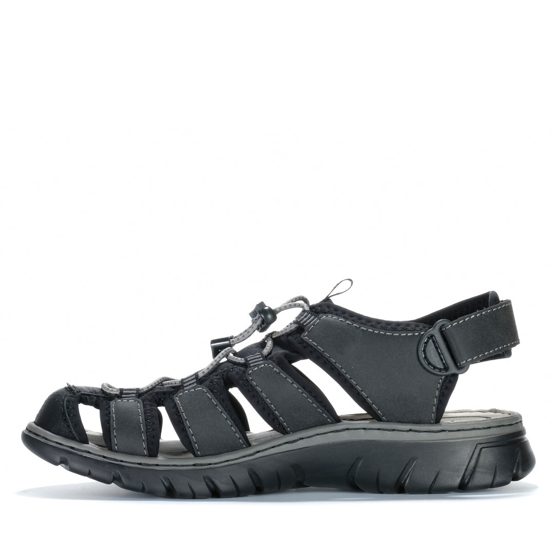 Rieker Nettle 26770/00 Black Mens Sandals