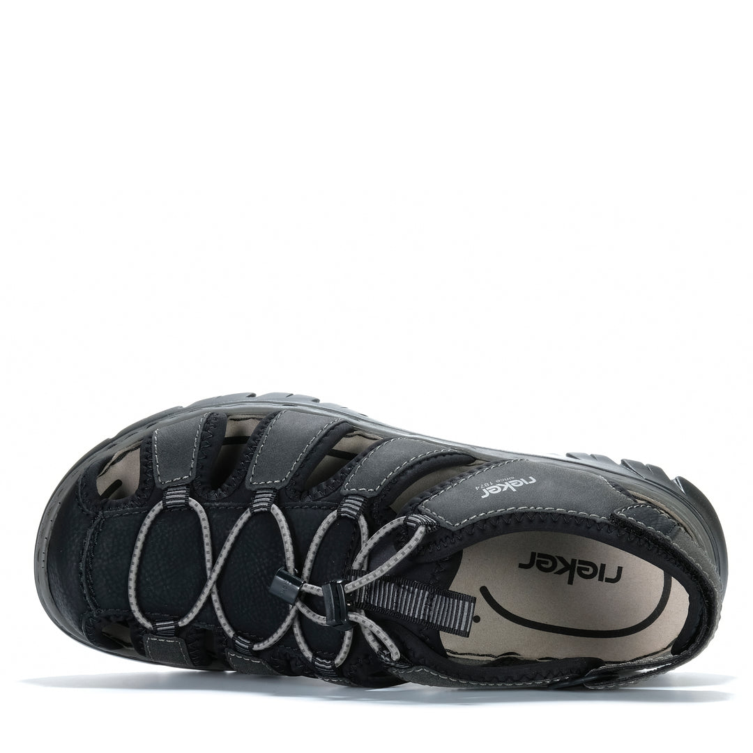 Rieker Nettle 26770/00 Black Mens Sandals