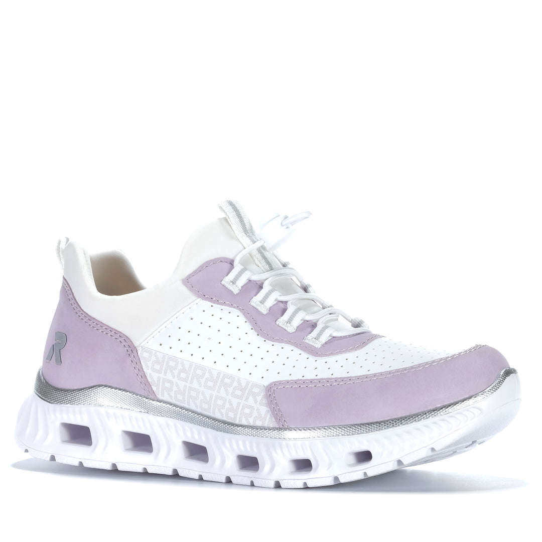 Rieker Ripley M6067/30 Weiss Kombi Womens Sneakers
