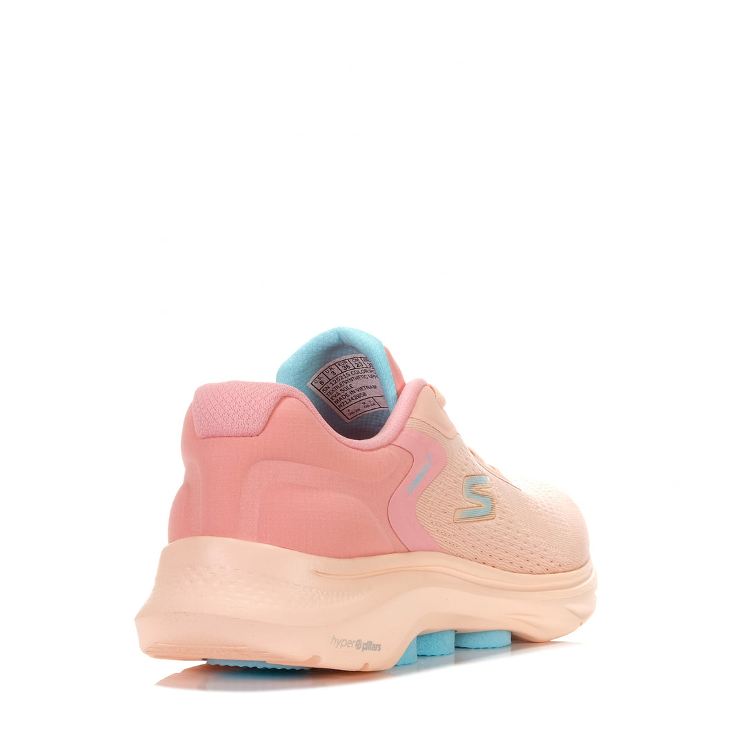 Skechers GOwalk 7 - Cosmic Waves 125215 Peach Womens Sports