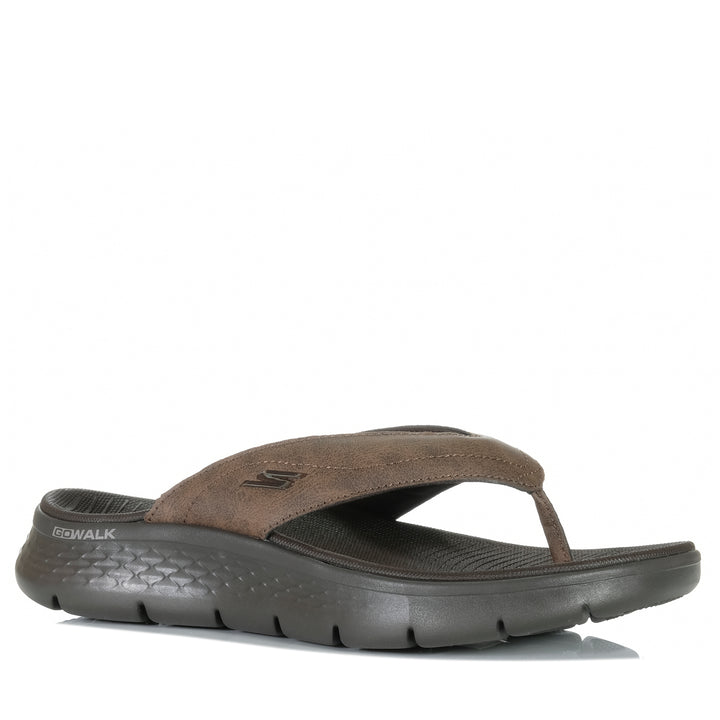 Skechers Go Walk Flex Sandal - Vallejo Brown/Black 229202 Mens Sandals