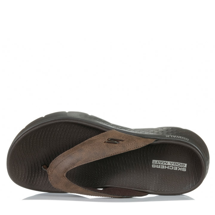 Skechers Go Walk Flex Sandal - Vallejo Brown/Black 229202 Mens Sandals