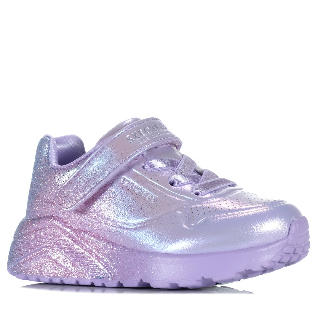 Skechers Infants' Uno Lite - Metallic Sparkle 310394N Lavender Toddler Shoes