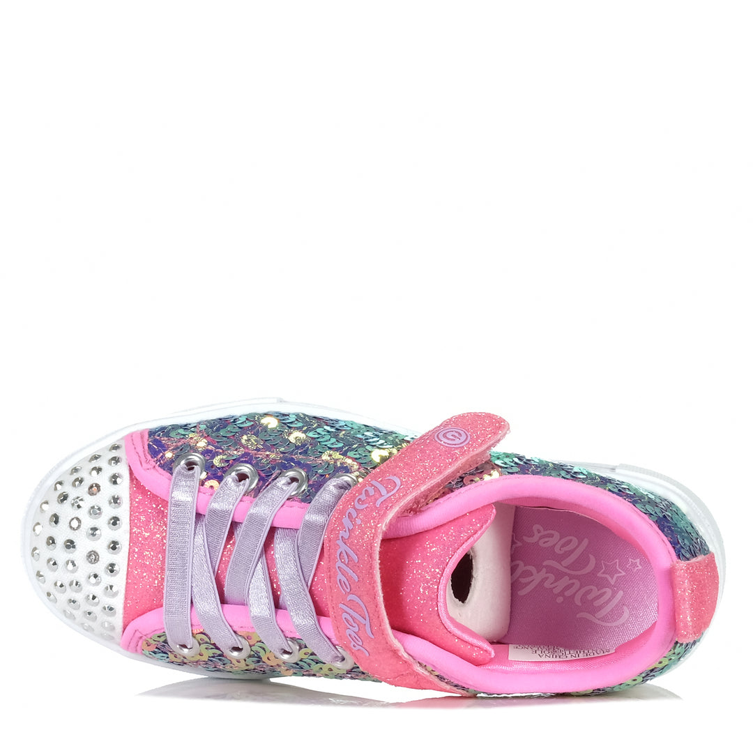 Skechers Kids' Twinkle Sparks - Sequin Party 314812L Pink/Multi Youth Shoes