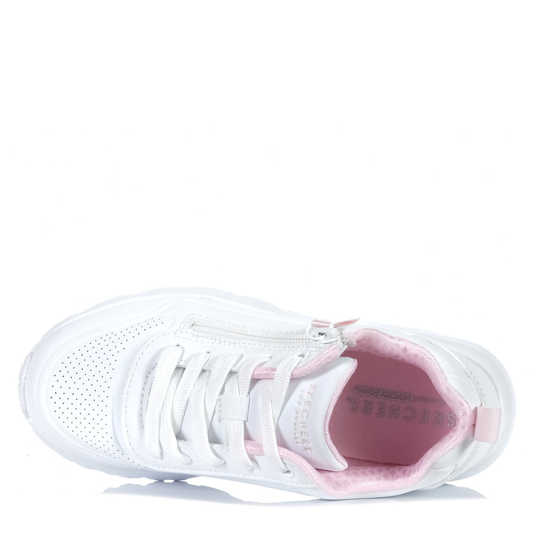 Skechers Kids' Uno Lite - Easy Zip 310387L White Youth Shoes
