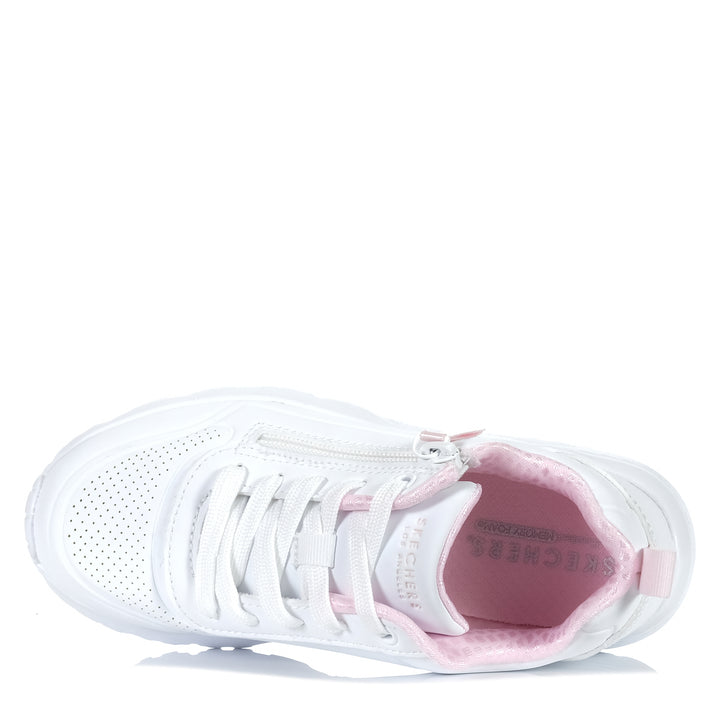 Skechers Kids' Uno Lite - Easy Zip 310387L White Youth Shoes